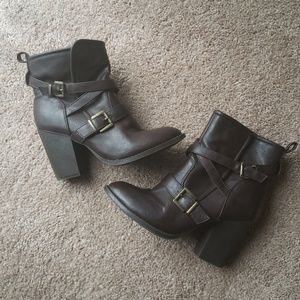 Brown ankle boots
